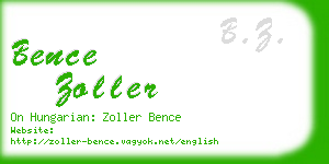 bence zoller business card